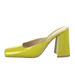 Bottega Veneta Patent Leather Mules Yellow Green - 38/8